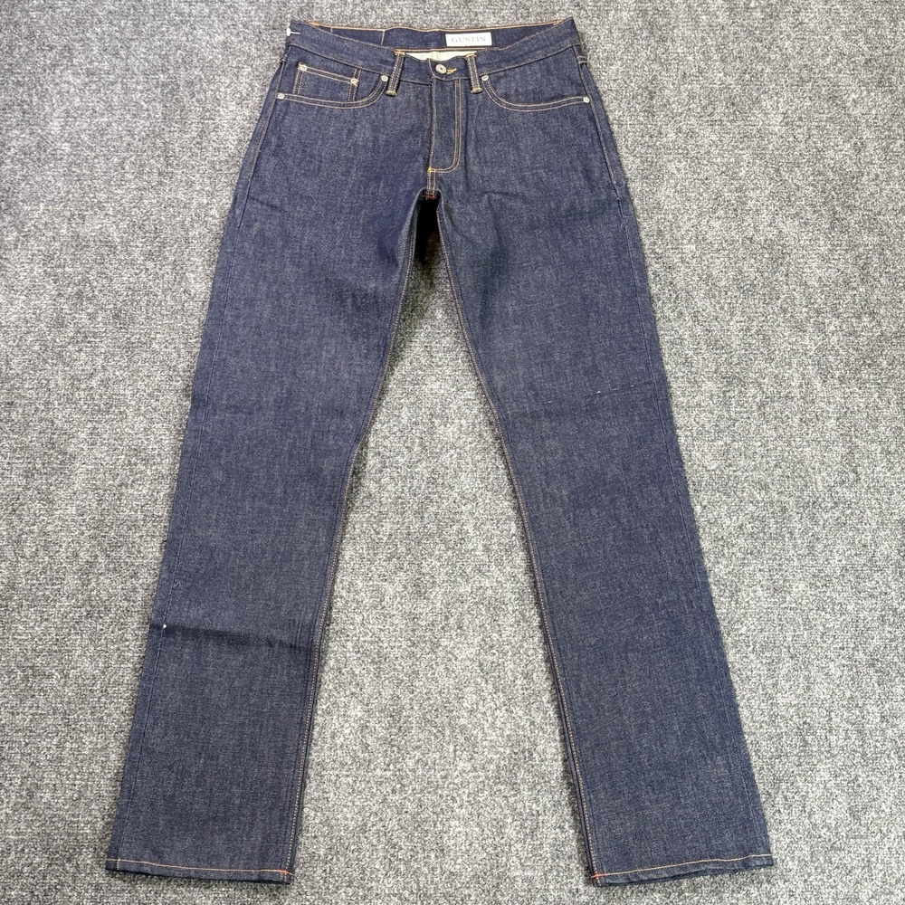 Gustin Selvedge Jeans California Straight Men's 33x36 Blue Raw Denim USA